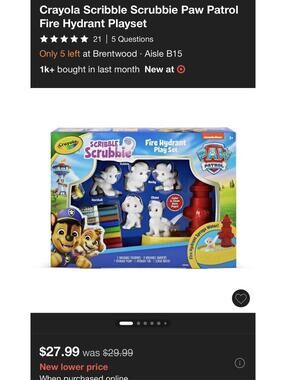 Crayola Paw Patrol Scribble Scrubbie NIB